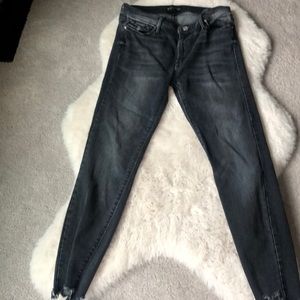 Black Orchid black frayed ankle denim- size 27